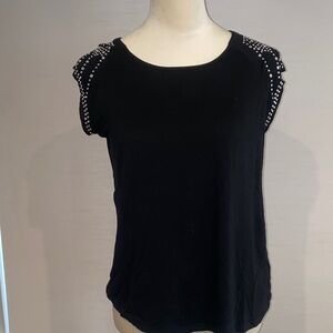 Black Studded Women's Top